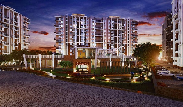 Modern high-rise apartment towers by Birla Estates in Pune city.
